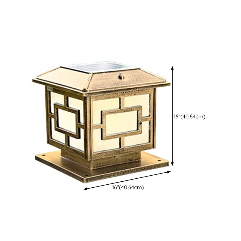 Contemporary Pillar Light Household Solar Lighting Fixture for Backyard