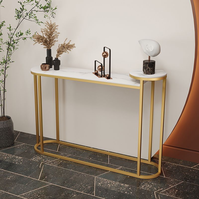 Glam Oval Console Accent Table Antique Finish Console Sofa Table