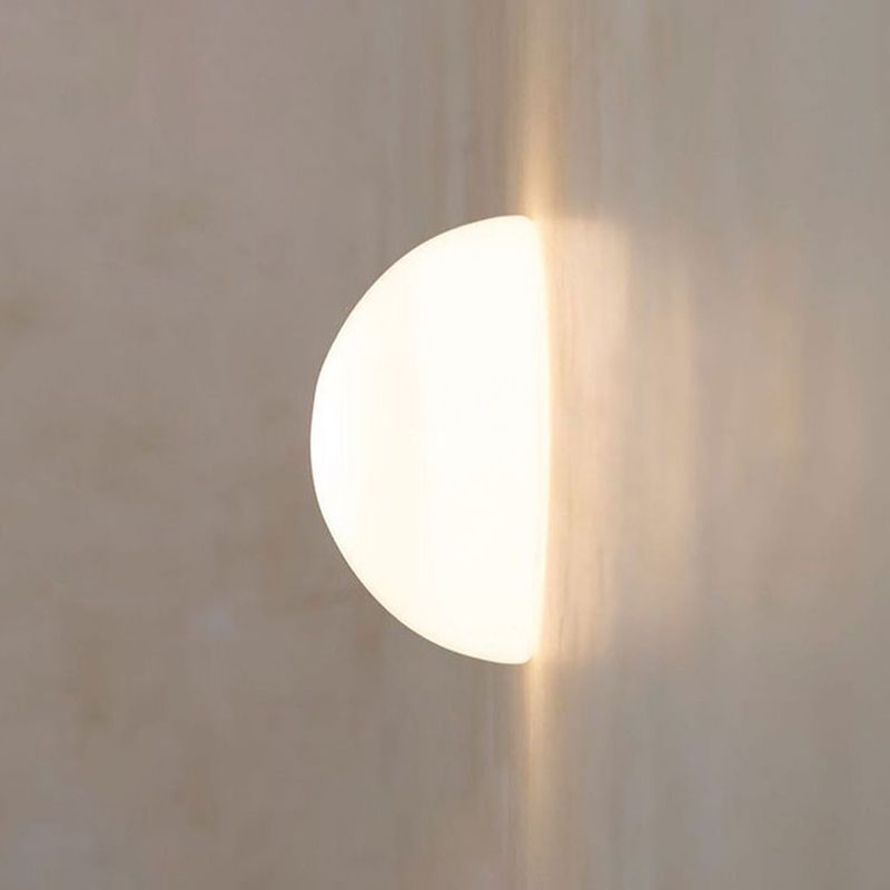 Glass Wall Mounted Sconce White Shade Wall Lights for Bedroom