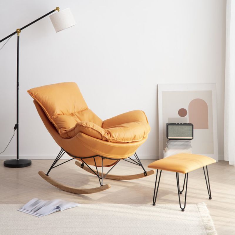 Modern Rocker Chair Upholstered with Light Legs Glider for Living Room