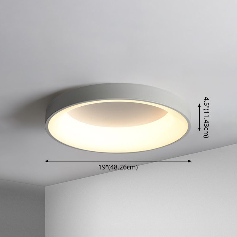 Metal Circular Rubor montura de techo Lámpara Nórdica Estilo Nórdico Iluminación de montaje para dormitorio