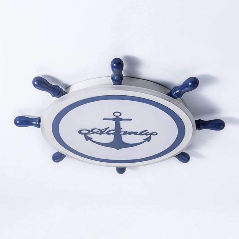 Plafonnier LED bleu en acrylique pour chambre d'enfant, luminaire décoratif de plafond pour chambre d'enfant