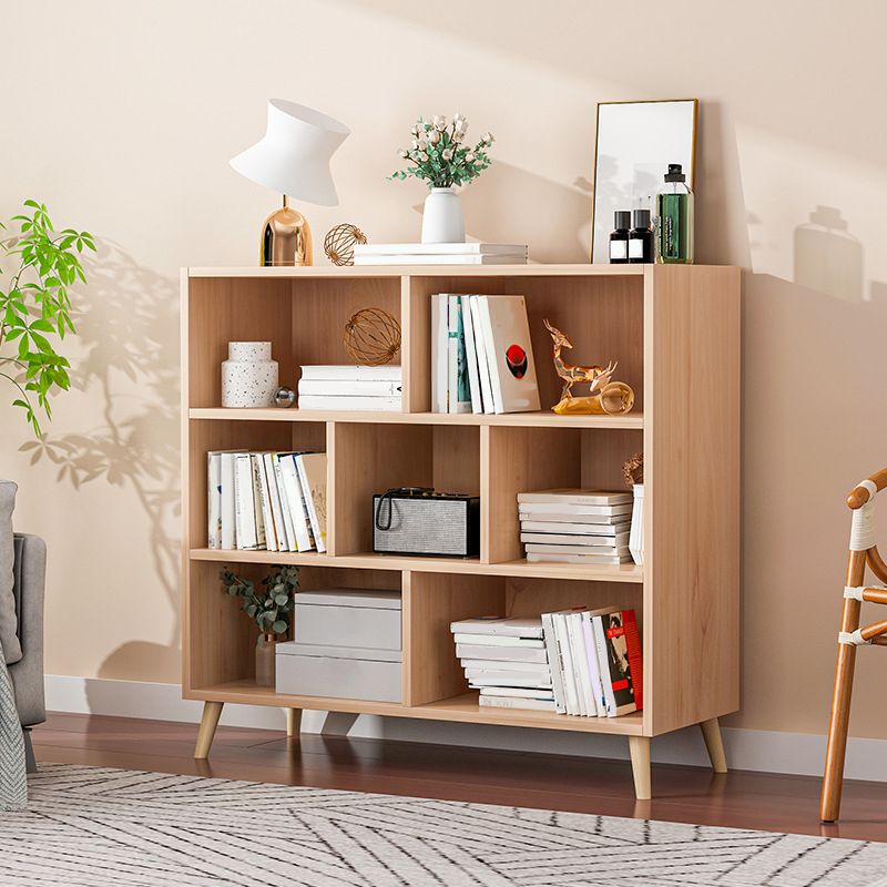 Modern Engineered Wood Book Shelf Closed Back Shelf Bookcase for Study Room