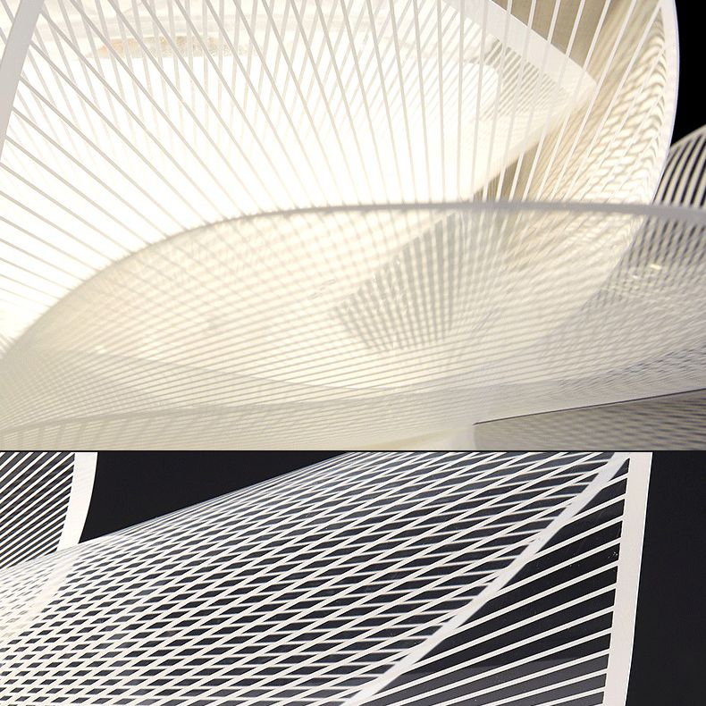 Luz de colgante colgante sombreado de estilo acrílico Led acrílico Luz colgante de luz en blanco