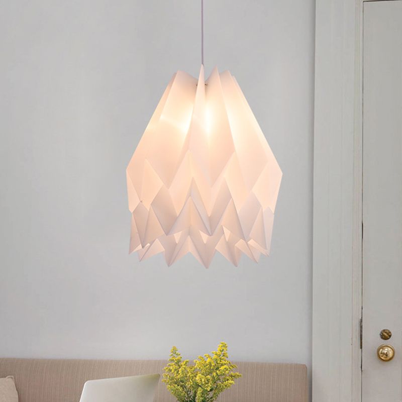 WIRKLICH ACRYLIC HAGE HAGE HAGE LICHT KIT Moderne 1 hellweißes Finish Hängnisanhänger Lampe