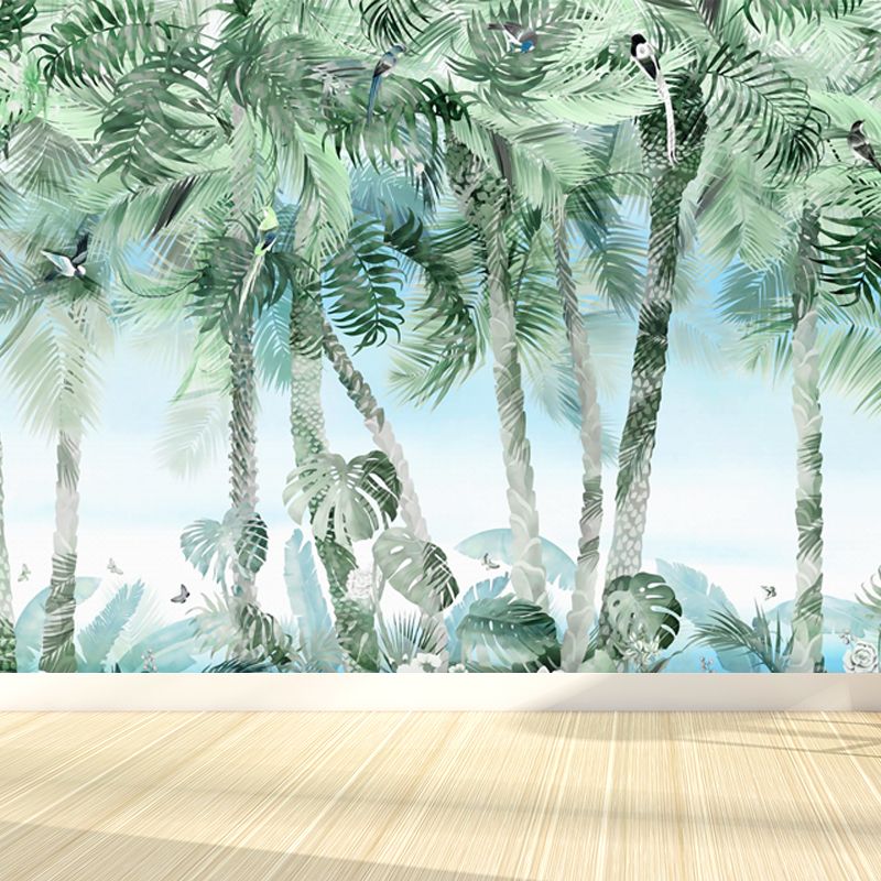 Green Palm Trees Wall Mural Botanix Tropical Moisture Resistant Wall Covering for Home