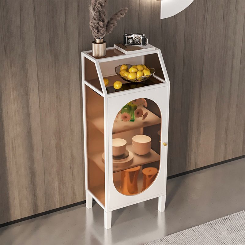 Modern Glass Door Storage Cabinet Multi-shelf Display Buffet Cabinet for Dining Room