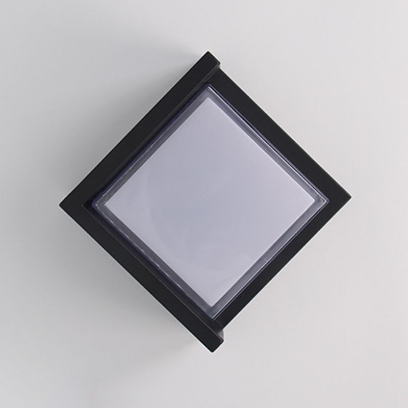 Square Wall Lighting Simplicity Metal 1 Light Rustic Wall Sconces in Black