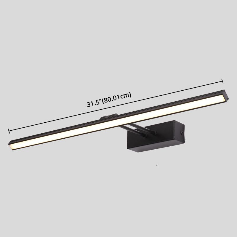 Linear Vanity Light Modern Minimalist Style Metal Single Vanity Light