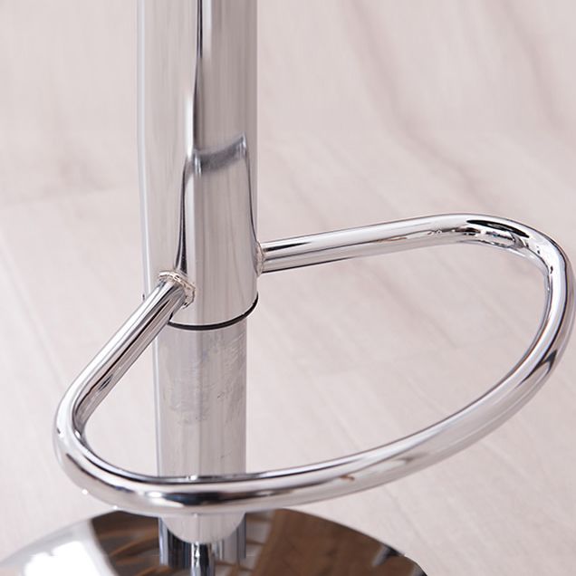 Scandinavian Metal Stool Round Seat Upholstered Counter Stool