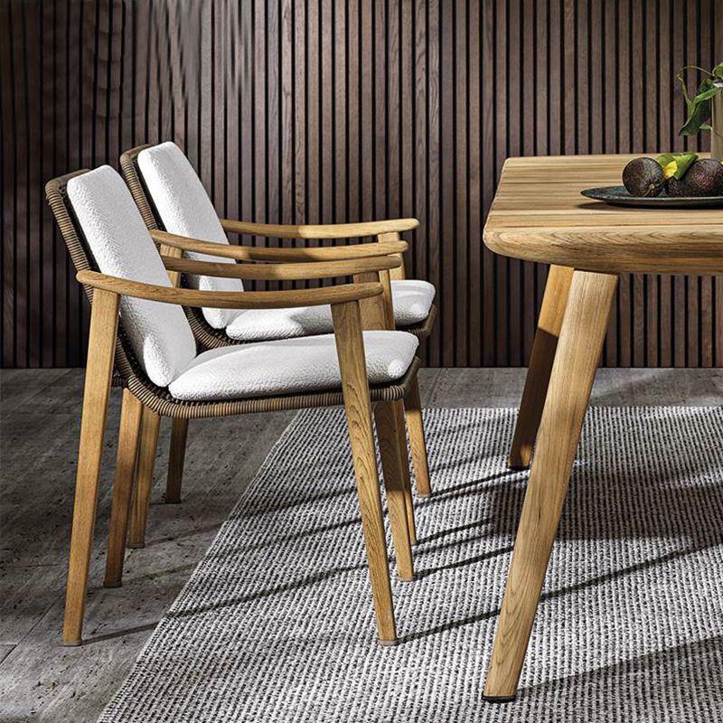 Boho Style Dining Set Solid Wood Rectangular 1/4/6 Pieces Dining Set