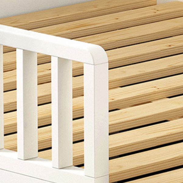Solid Wood Nursery Bed Modern Wood Nursery Bed with Guardrails