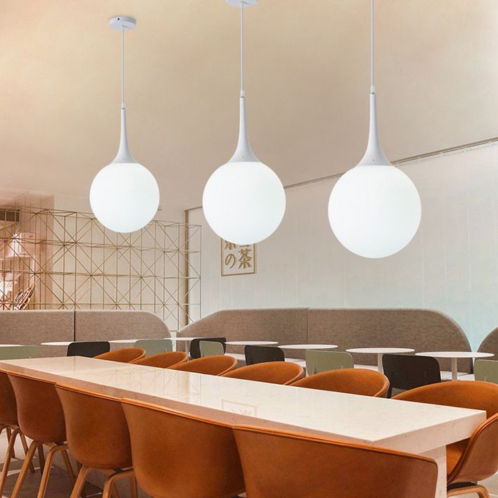 Glass Ball Hanging Ceiling Light Simplicity Pendant Lighting Fixture for Dinning Room