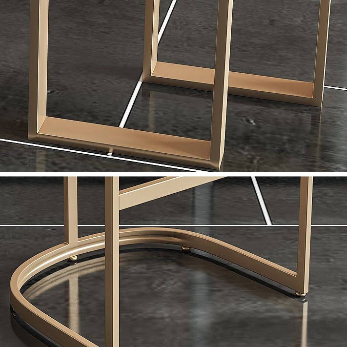 Glam Rectangle Bar Table Set 1/5 Pcs Faux Marble Bar Table Set