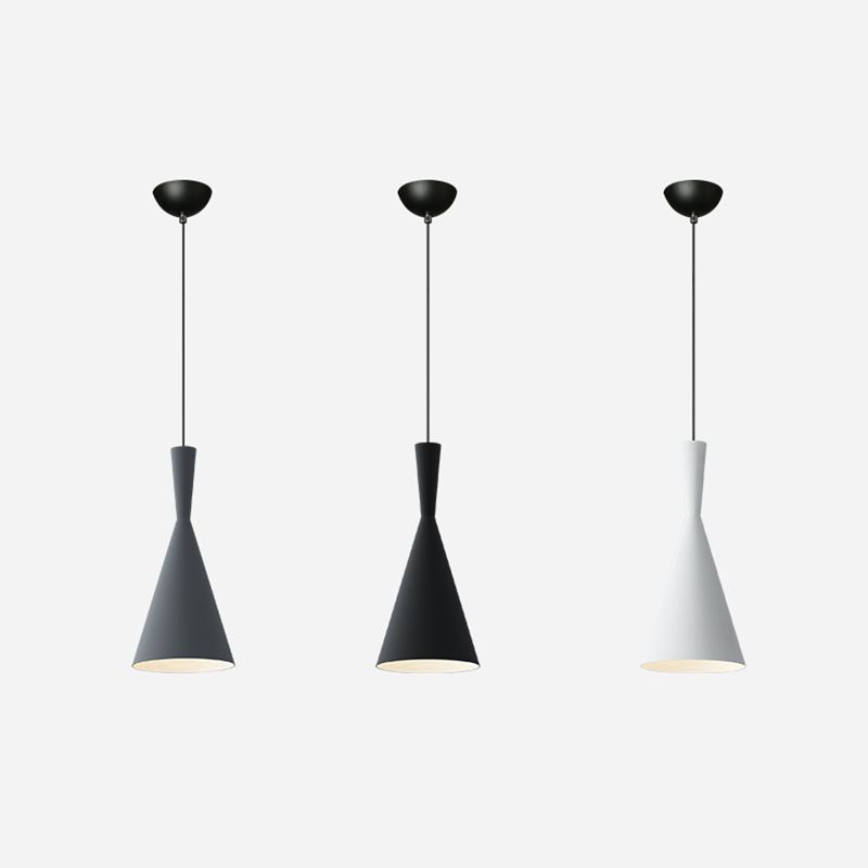 Cone Shade Hanging Lighting Modern Style Metal 1 Light Hanging Lamp for Bedside