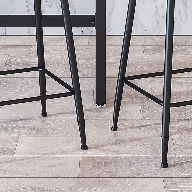 Contemporary Style Bar-stool Round Seat Counter Bar Stool with Metal Legs