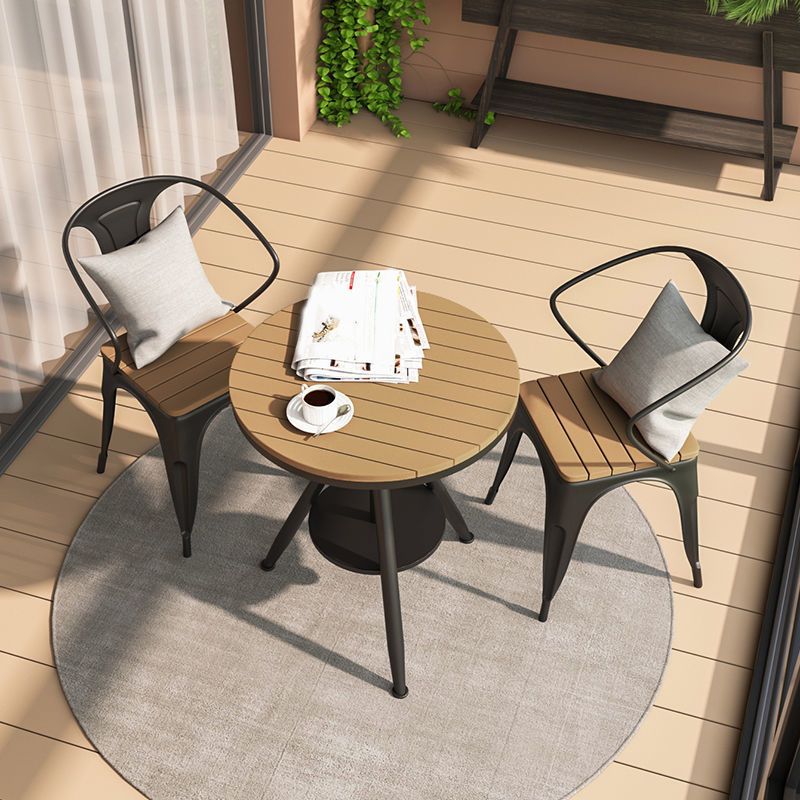 Modern Style 1/2/3/5 Pieces Metal Dining Set Reclaimed Wood Table Set