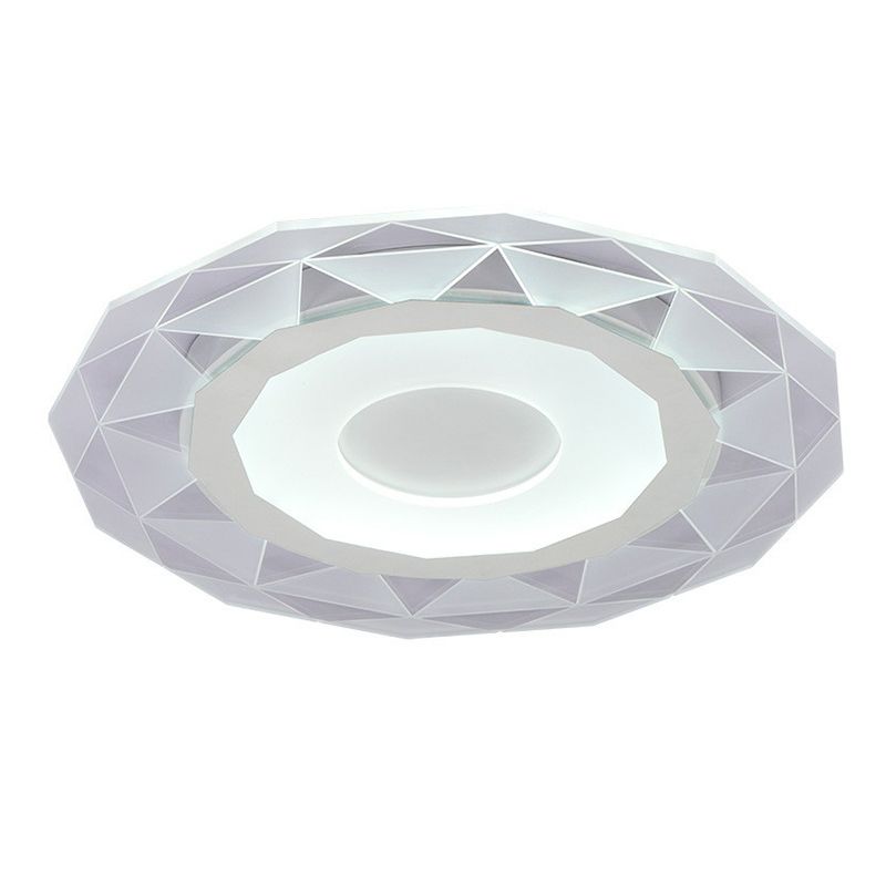 Circolare Living Room Flush Light Metallic Modern Style LED Flush Massimale Light Fixture in Clear