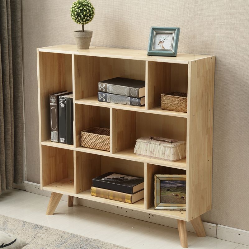 Scandinavian Shelf Bookcase Standard Book Shelf with Rectangular Shelves