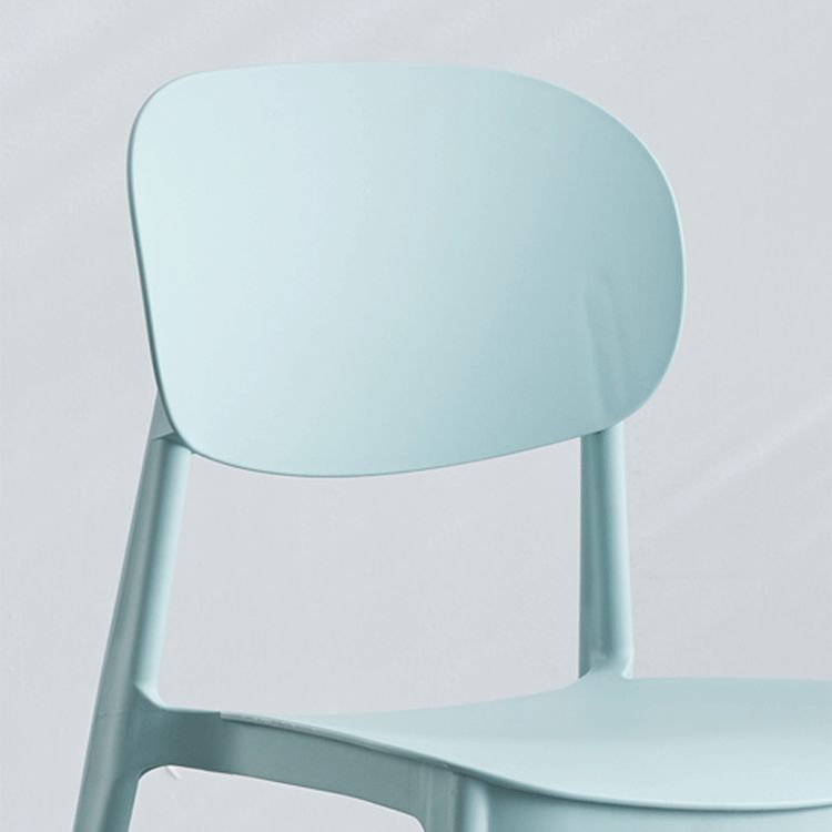 Plastic Scandinavian Armless Chair Open Back Indoor-Outdoor Chair
