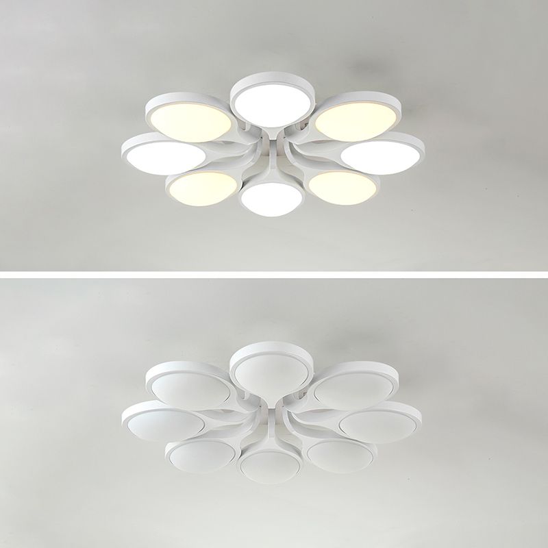 Minimalismo moderno Sputnik lámpara de techo acrílico sombra montaje empotrado luz para sala de estar