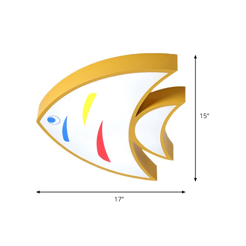 Lovely Bright-Colored Pendentif Light Fish Shaped Acrylic Hanging Light for Kindergarten Hallway