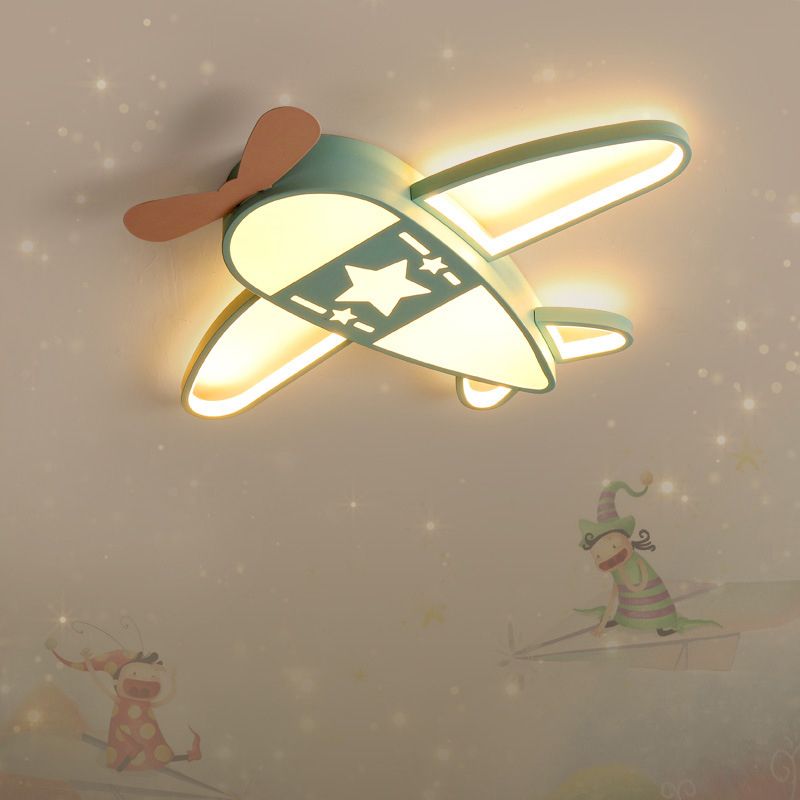Accesorio de montaje empotrado LED de avión, luz de techo de acrílico para guardería, montaje empotrado, estilo infantil