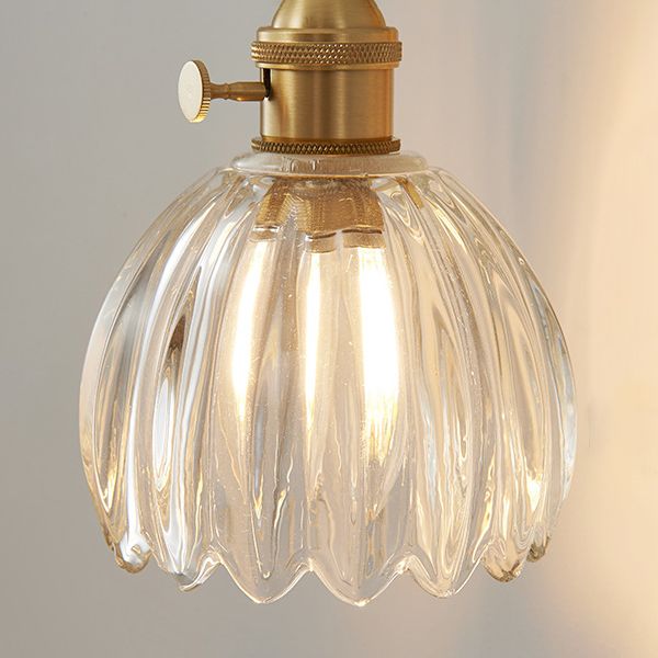 Modern Creative 1-Light Wall Light Geometric Glass Wall Lamp in Gold