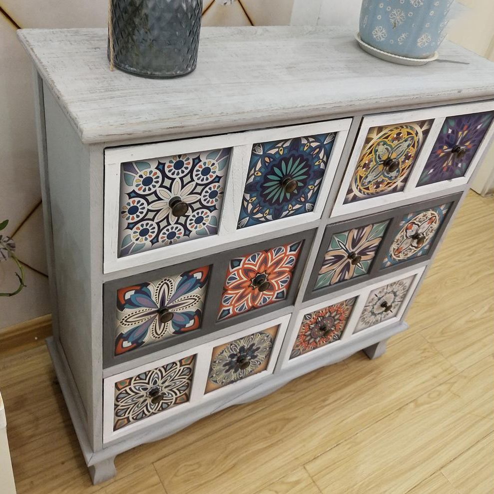 Coastal Storage Chest Dresser Solid Wood Storage Chest with 3/6/8/10 Drawers