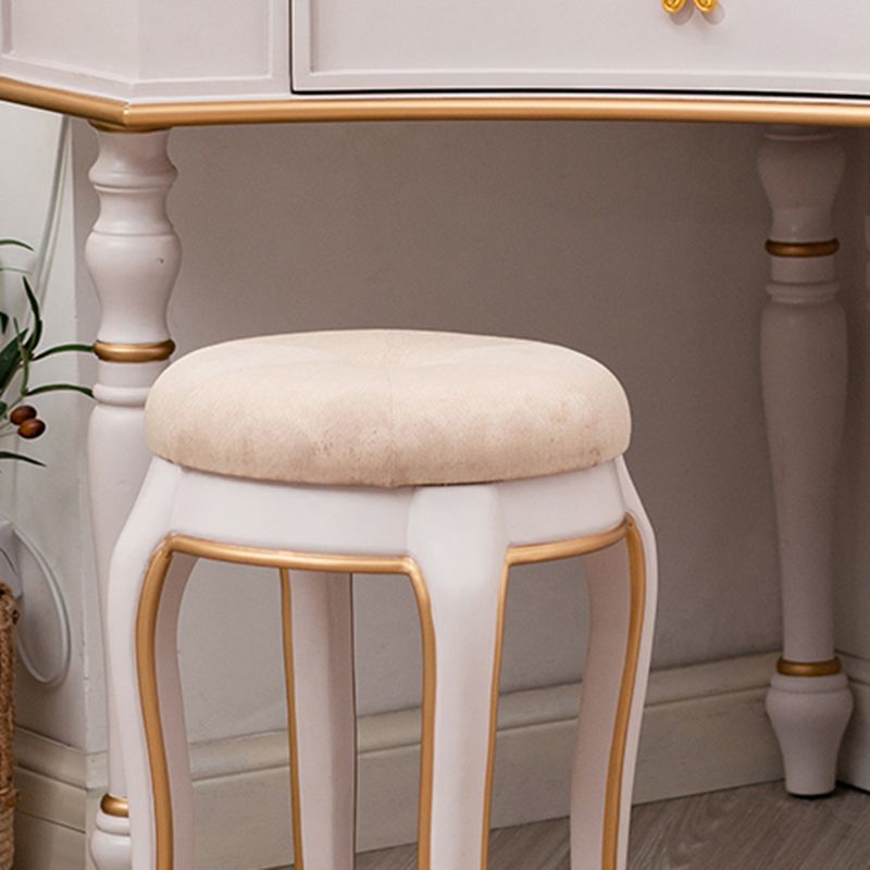 1/4 Drawers Solid Wood Vanity Desk Victorian Makeup Vanity Desk