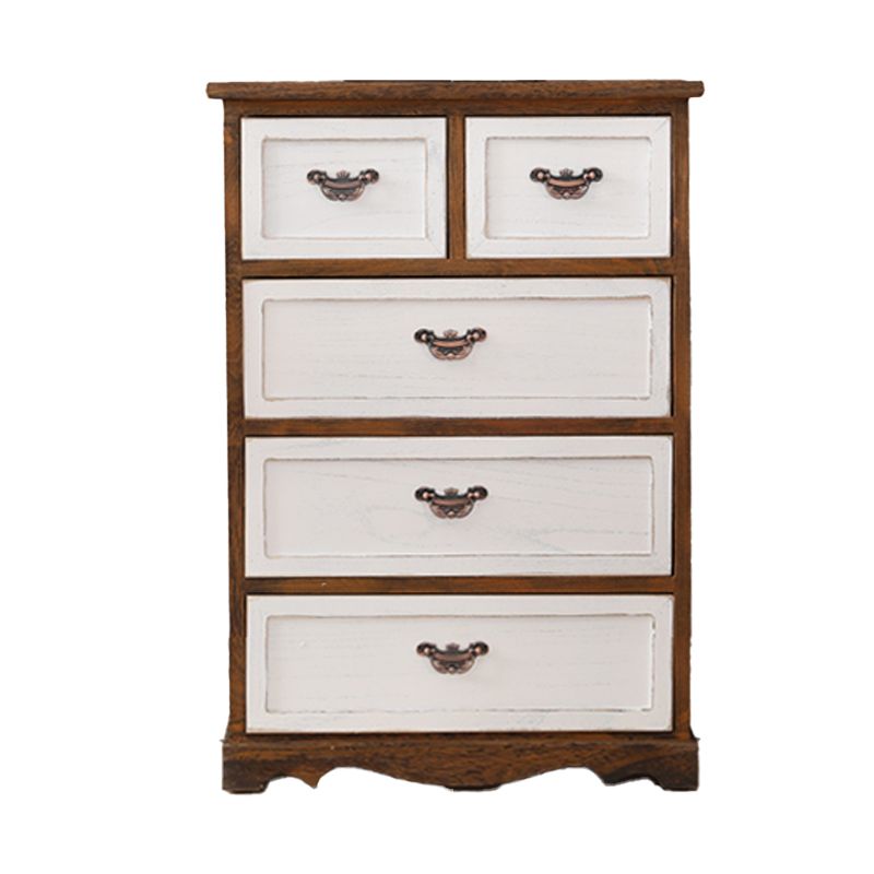 Nautical Bedroom Vertical Storage Chest Wooden Chest with Drawers