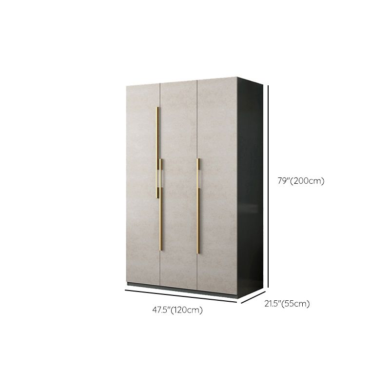 Engineered Wood Wardrobe Closet with Shelves Modern Wardrobe Cabinet