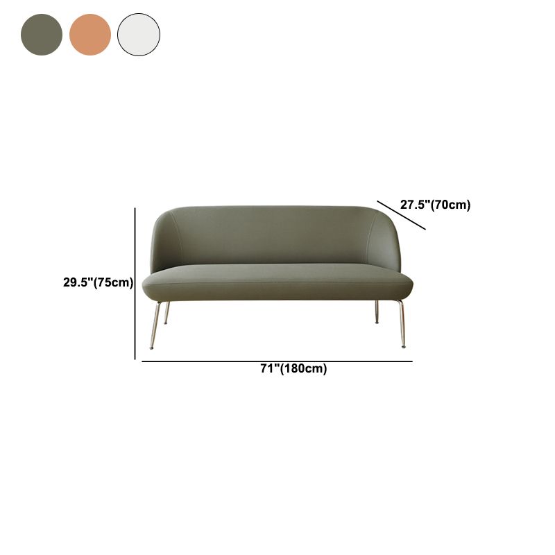 Modern 2/3-seater Settee Faux Leather Stain Resistant Sofa with Metal Legs