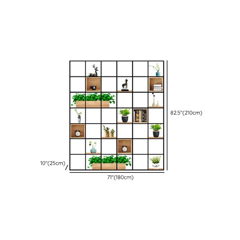 9.84" W Industrial Antique Finish Shelf Bookcase Etagere Metal Bookshelf