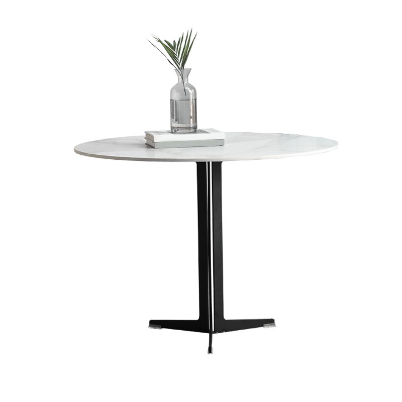 White Stone Dining Set for Home 1/4/5 Pieces Modern Round Table Set