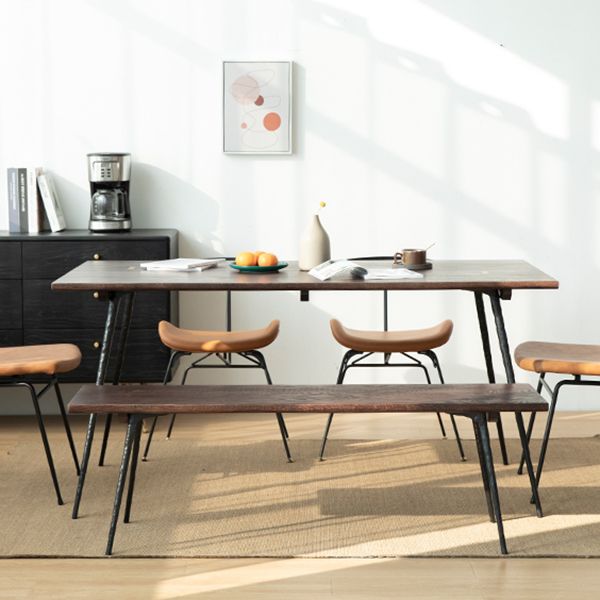 Table à manger en bois massif en chêne
