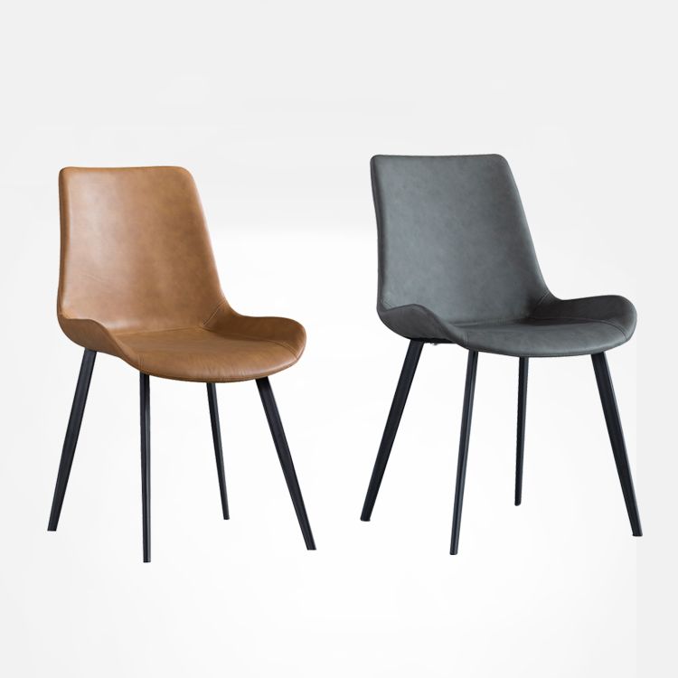 Contemporary Metal Dining Room Chairs Leather Dining Chairs for Home Use