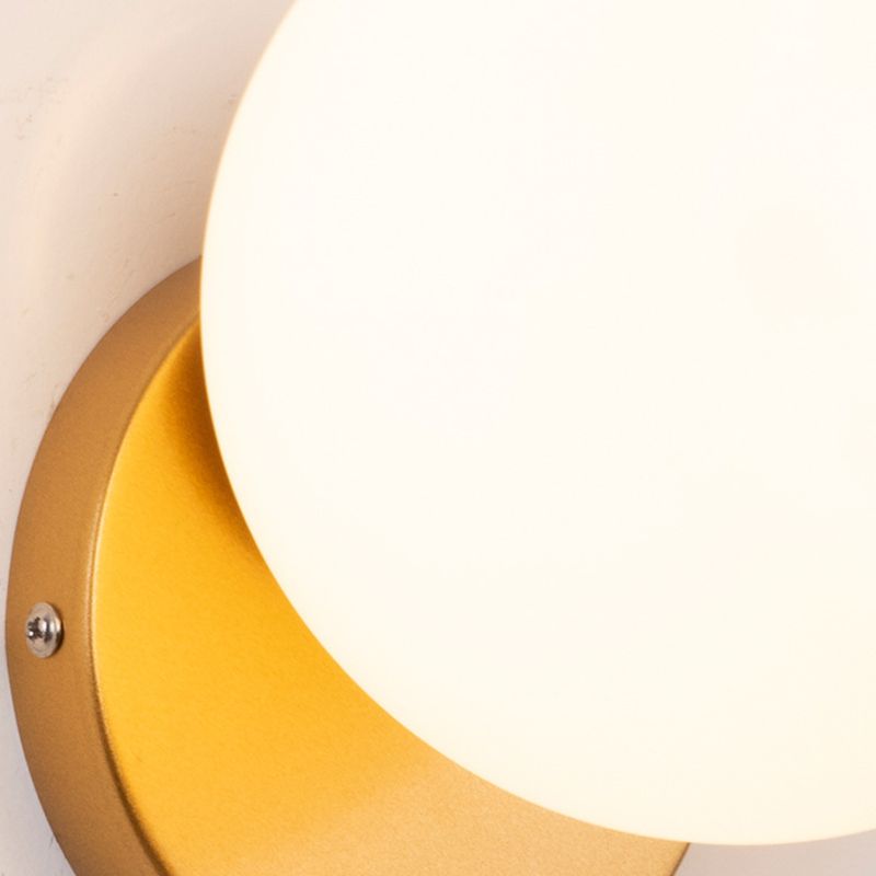 Minimalist Wall Light Fixture Modern Wall Light Sconce with Glass Shade for Bedroom