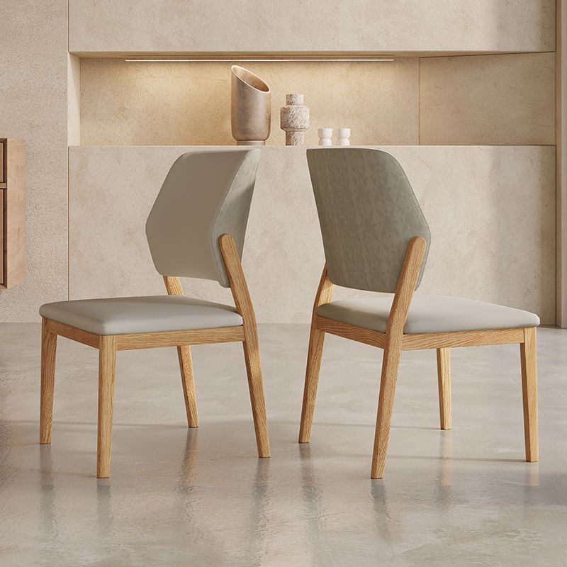 Contemporary Style Solid Wood 4 Legs Home Use Dining Side Chair