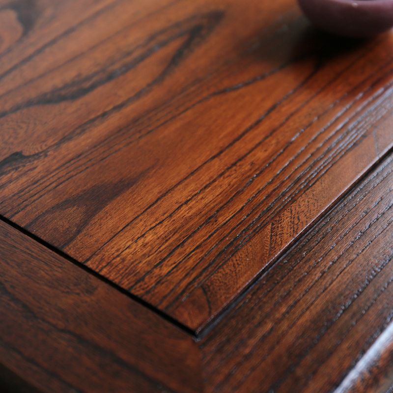 Solid Wood Sled Coffee Table Scandinavian Rectangular Cocktail Table