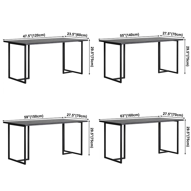 Industrialstil Home Pine Esstisch Rechteckform Tisch mit doppelter Sockel