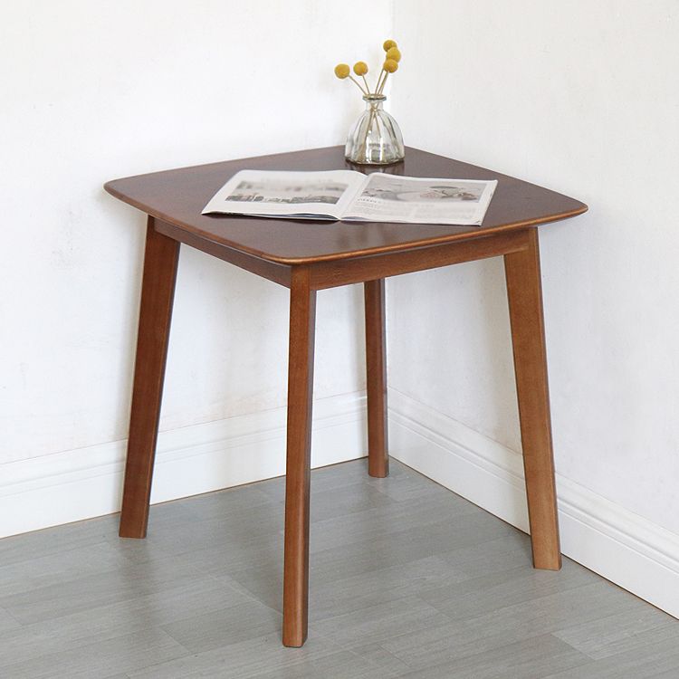 23.5 "Rubberwood vaste houten eettafel vierkant 4 poten eettafel voor huisgebruik