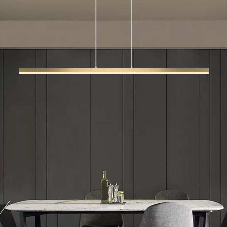 Lineair eiland hanglampen moderne acryl kroonluchter verlichtingsarmaturen voor restaurant