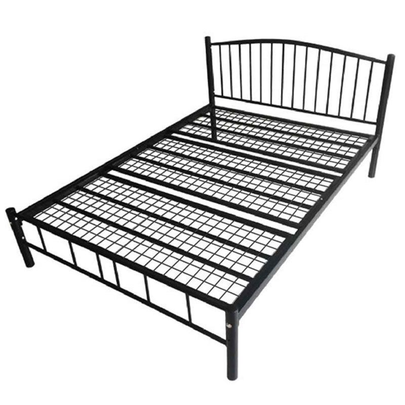 Industrial Metal Standard Bed Black Open-Frame Bed Frame for Home