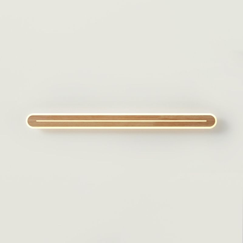 Linear Vanity Wall Lights Vintage Modern Simplicity Wood Wall Sconce for Bathroom