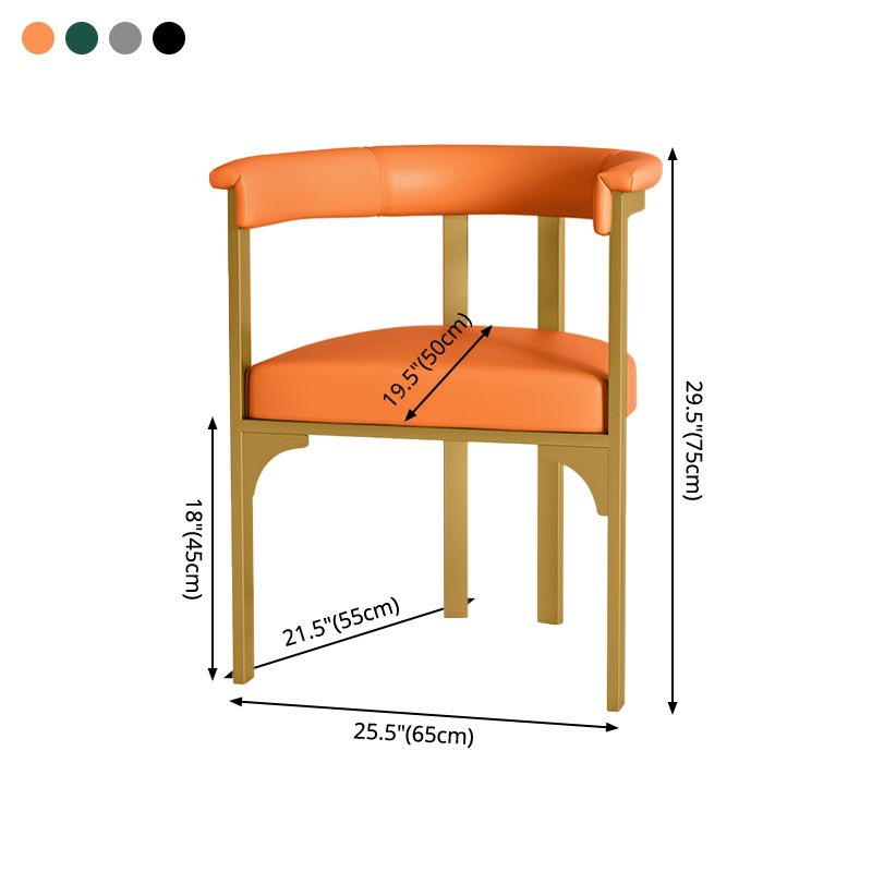 Sillas de comedor tapizadas de estilo escandinavo, sin brazos, con respaldo abierto (juego de 2)