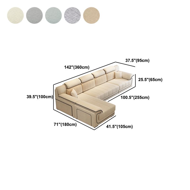 35.4"H Modern Style Pillow Top Arm Sofa& Chaise for Living Room