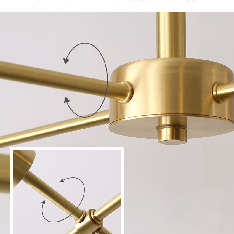 Lampade per lampadari radiali di semplicità moderna Lampade a sospensione in vetro per il ristorante