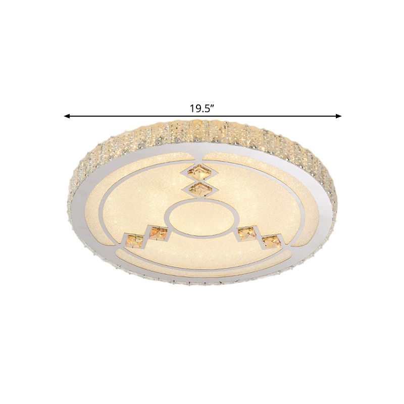 Licencia moderna/Circle Flush Light Bevel corte Glass Dormitorio Led Techo de LED montado en Chrome