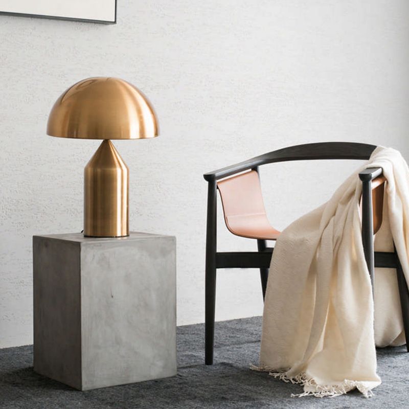 Lampes de table de nuit en dôme de style contemporain en métal lampe de table à 1 lumière